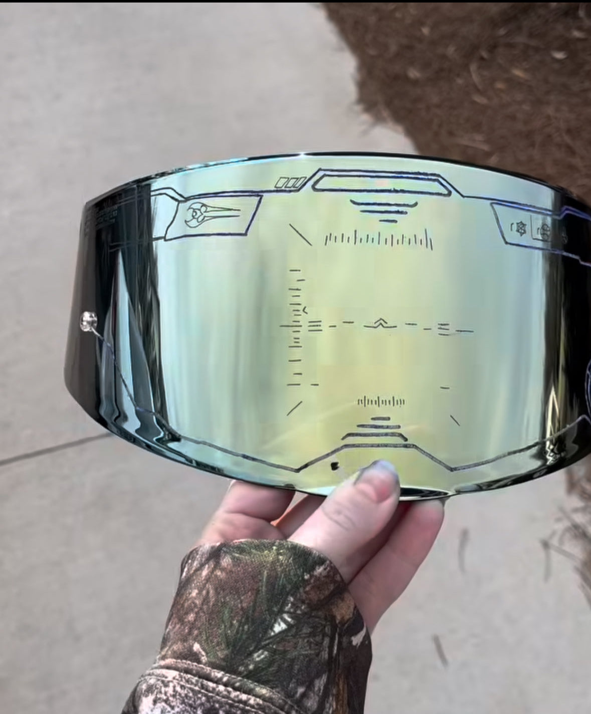 lcd shoei helmet visor Halo HUD Visor – Blink Razor