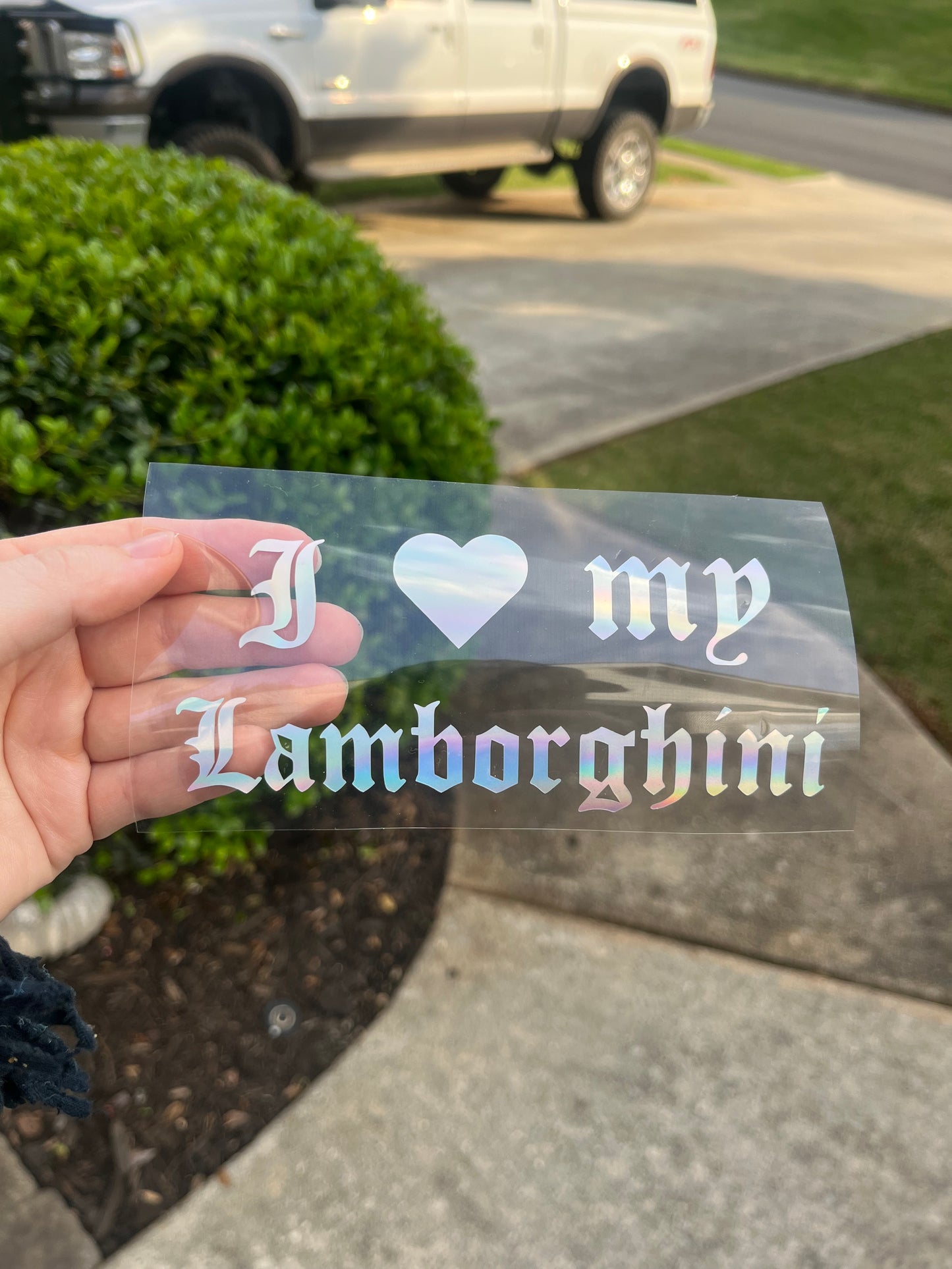 I <3 My Lamborghini Decal