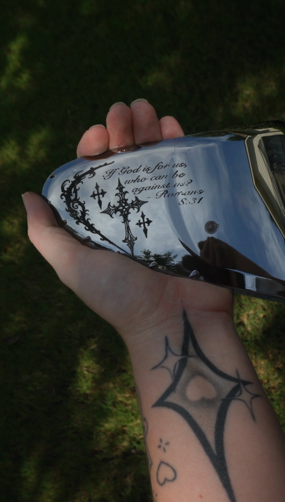 Three Crosses With Custom Text Visor