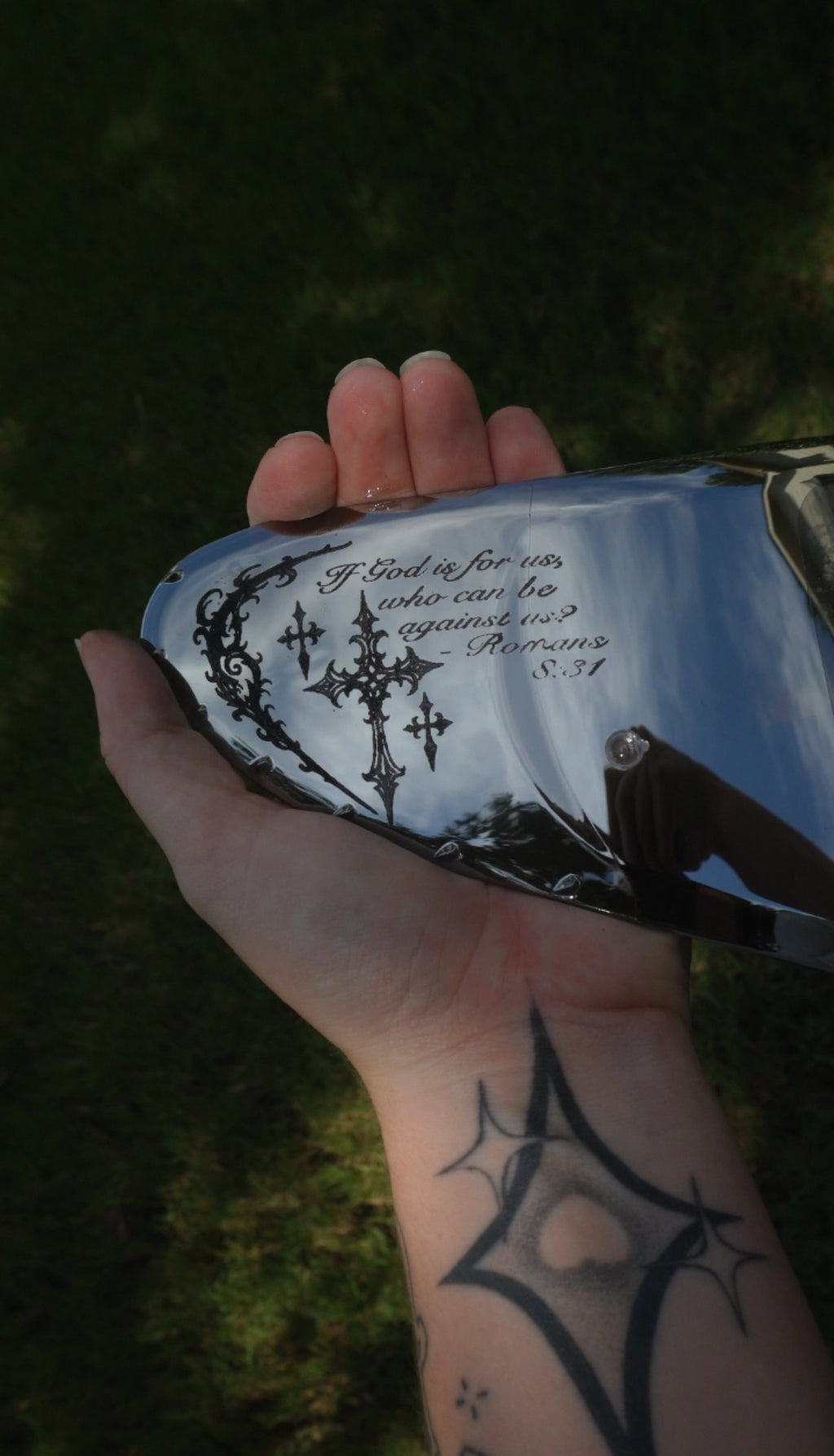 Three Crosses With Custom Text Visor
