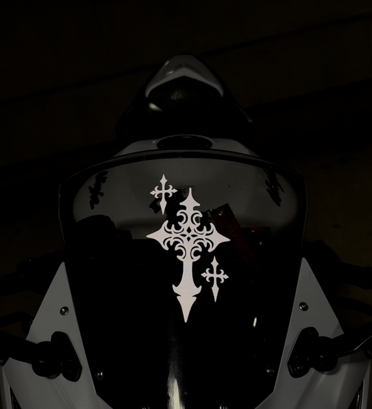 Three Crosses Windscreen Decal