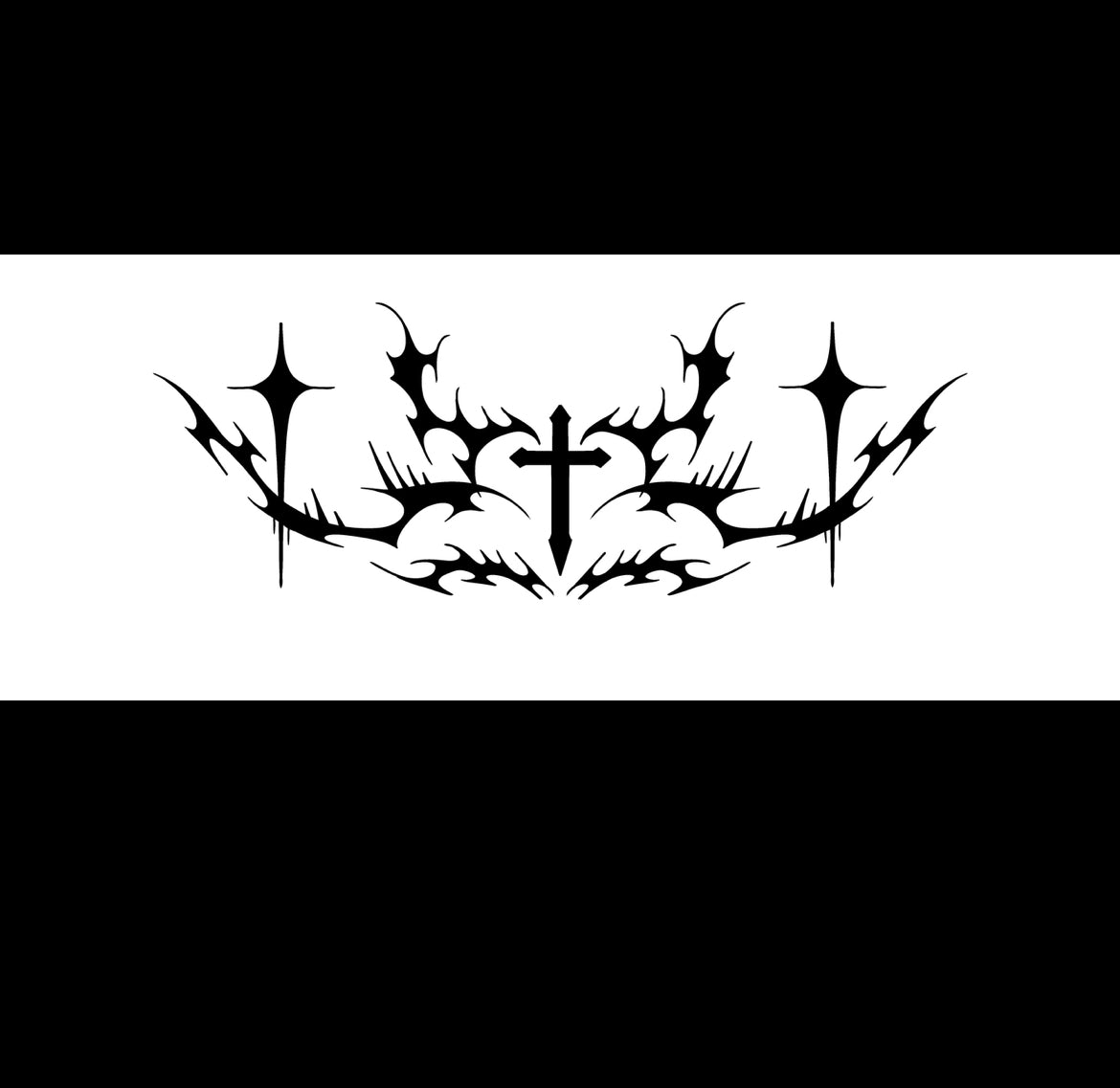 Cyber Cross Windscreen Decal