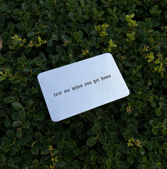 Text Me Wallet Insert