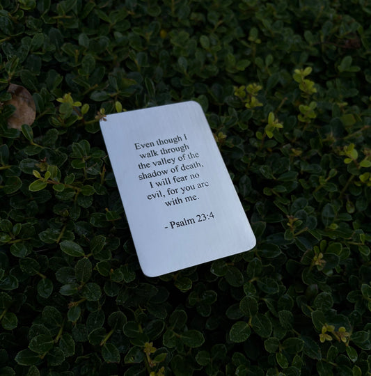 Psalm 23:4 Wallet Insert