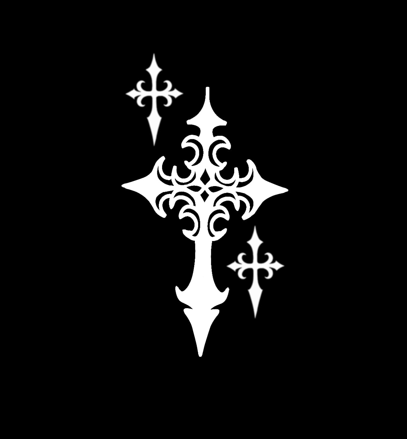 Three Crosses Windscreen Decal