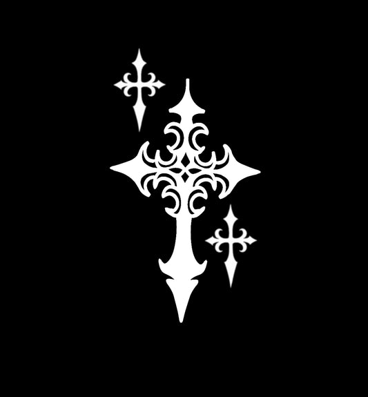 Three Crosses Windscreen Decal